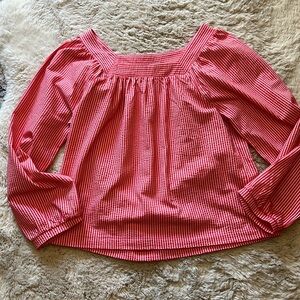 J.Crew Seersucker Blouse L